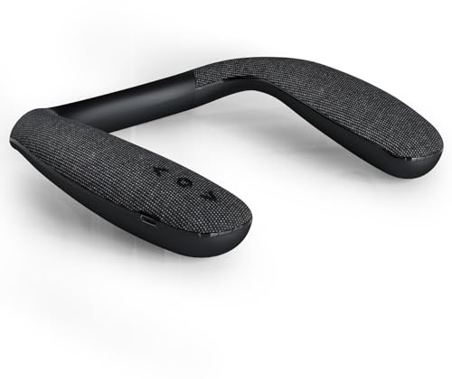 VANPEUSO Neckband Speakers - Built-in mic, 12H Playtime, Type-C Quick Charging, Wireless Wearable Neck Speaker 3D Stereo Sound for Home&Outdoors