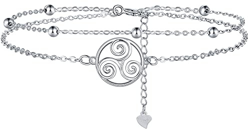 Lydreewam Lebensblume Auge Kreuz Lotus Keltischer Elefant Mond Stern Armband Silber 925 für Damen, Armkette für Weihnachten Muttertag Geburtstag Valentinstag, verstellbare 17+4cm