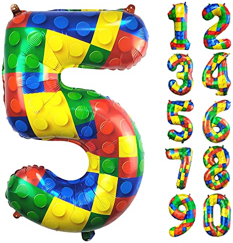 CHANGZHONG® Palloncino per compleanno, con numero 5, in pellicola, in Mylar per ragazze, ragazzi, compleanni, feste di compleanno