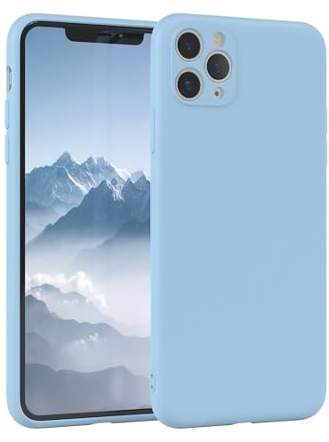 EAZY CASE - Silikonhülle für iPhone 11 Pro Max Hülle Silikon Case Blau weich stoßfeste Handyhülle iPhone 11 Pro Max Schutzhülle mit Kameraschutz Dünn Premium Schutz Cover TPU Phone Bumper in Hellblau