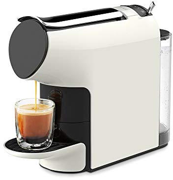 SOVORM 1200W Capsule Coffee Espresso Machine, LED Light Automatic Portable Coffee Machine, 19 Bar Pressure, 580ml Home Office Car Coffee Machine (White) (White) The New