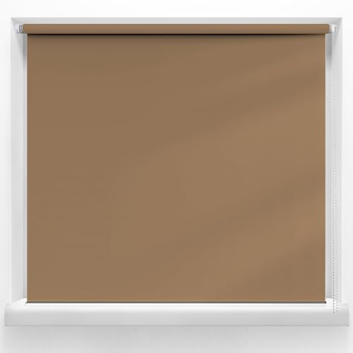 Verdunkelungsrollo 65 x 50 cm, Sichtschutz und Sonnenschutz Blickdicht, Rollos Hitzeschutz, mit Aluminium-Schienen, für Fenster & Tür, Taupe