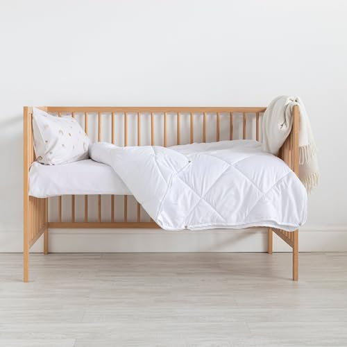happyfriday Couette 4 saisons 120 + 250 g. Lit avec 1 unité blanche, 100 x 120 cm (berceau), 100 % microfibre (extérieur), 100 % polyester (rembourrage), qualité 120 +