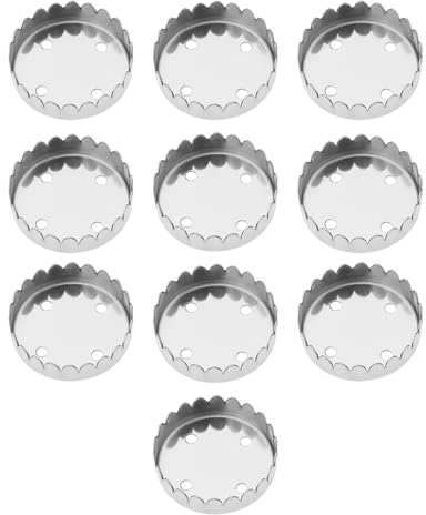 eMagTech 10PCS Magnetic Soap Holder Caps 4 Holes Metal Replacement Capsules for Soap Holder for Magnetic Soap Dish Universal Solid Soap Magnet 22x6mm