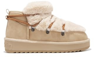 D.Franklin Botín Forro Interior Exterior Pelo Nordic Trk Fur Low Beige - Botas para Mujer - Moda casual - Talla (38) - Modelo nordic-trk-fur-low