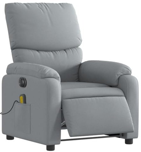 KOIECETA Relaxsessel TV Sessel mit Liegefunktion Fernsehsessel Liegesessel für Wohnzimmer Ruhesessel Polstersessel Elektrisch Hellgrau Stoff