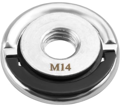 Angle Grinder Nut Fixtec Nut 4932352473 M14 Quick Change Heavy Duty Stainless Steel Angle Grinder Locking Retaining Flange Nut 150mm Universal Fit for Angle Grinders and Accessories