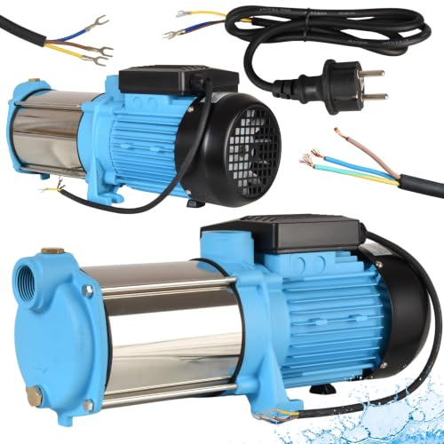 Pompa dell'acqua MAX-H 1300 (1300 W, 6000 l/h, altezza di mandata 55 m) – per acqua pulita – pompa da giardino per irrigazione acqua piovana