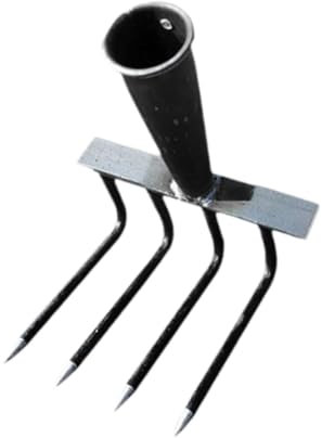 MagiDeal Outil de Jardinage de la tête de râteau de Jardin, 4 Dents