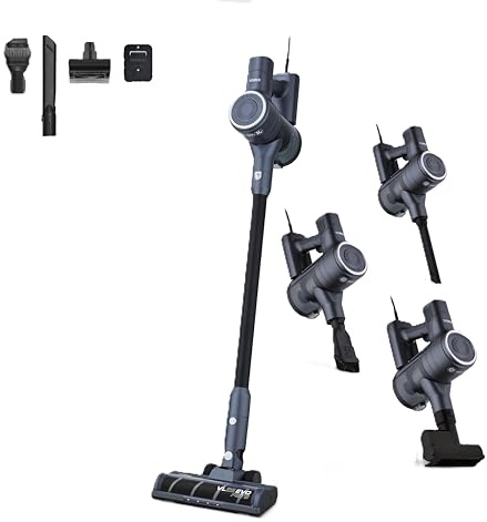 Tower T513007 VL25 Pet Anti-Tangle Corded Stick Vacuum Cleaner with Cyclonic Suction, HEPA Filter, 1L Capacity, 6m Power Cable, 600W, Black & Silver