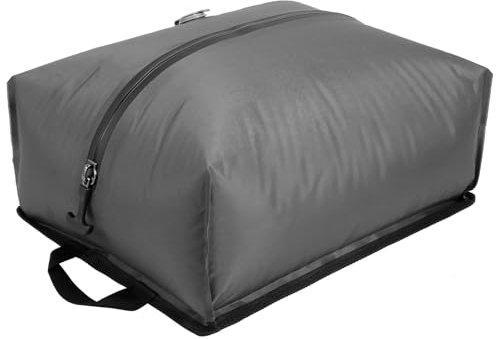 Sacchetto sottovuoto da viaggio per indumenti con valvola di chiusura, 16L in TPU sigillato, cubo vuoto per bagaglio e zaino (grigio)