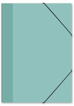 itenga Gummizugmappe DIN A4 aus stabilem Karton - einfarbig - Farbauswahl - Sammelmappe Eckspanner - für Kinder Jugendliche Schüler Mädchen Jungen (Pastell Grün)