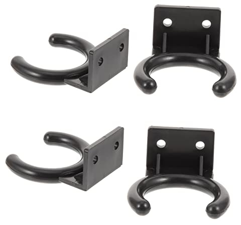 4 Stück-pack Mikrofonhalterung mit Wandhaken, Kabellosen Mikrofonhaken | Heimstudio und Ktv, Kunststoff, Schwarz, Leicht und Kompakt, Hält das Mikrofon Sicher