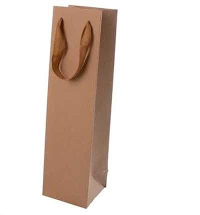 YGLONG Flaschentüten Kraftpapier-Verpackungsbeutel, Regenschirm, isolierter Becher, Geschenk, Handverpackungsbeutel, kleine Flasche, frischer Rotwein-Verpackungsbeutel(Brown,10 PCS_9X8X28CM)