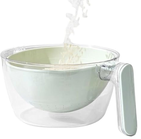 Cuenco para frutas | con mango antideslizante multifuncional | Tazón colador, para ensalada de sandía, mezcla de alimentos, limpiar, cocinar, preparar camping