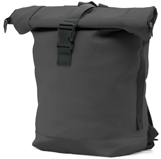 VOYAN Mochila Enrollable impermeable de Viaje Hombre Mujer, Mochila Casual para Ordenador Portatil Elegante, Mochila Saco Roll Top Ligera, Ciclismo, Escuela, Universidad, TUN Gris