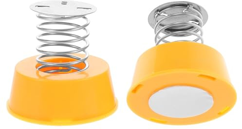 Toyvian Lot de 2 Figurines à Tête Oscillante Jaune avec Socle à Ressort en Plastique Accessoires Décoratifs pour Tableau de Bord de Voiture et Guidon de Vélo Jouets Mécaniques Soi-Même