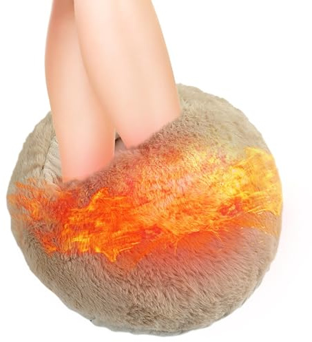Scaldapiedi elettrico riscaldato, scaldapiedi elettrico, riscaldamento rapido per 3 livelli di controllo della temperatura, 3 livelli di temporizzazione, design con antiscivolo