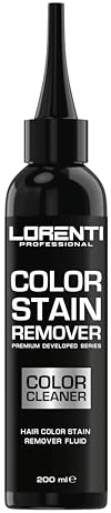 Lorenti Professional Color Stain Remover 200 ml – Eliminador de color para la piel y línea del cabello – Elimina las manchas de color del cabello después del teñido – Limpiador de color para