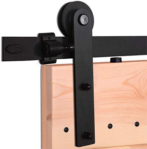 457cm/15FT Schiebetürsystem Zubehörteil Laufschiene Schiebetürbeschlag Holzschiebetür Komplettset Schiebetür Schiene Set Schwarz/sliding barn door hardware