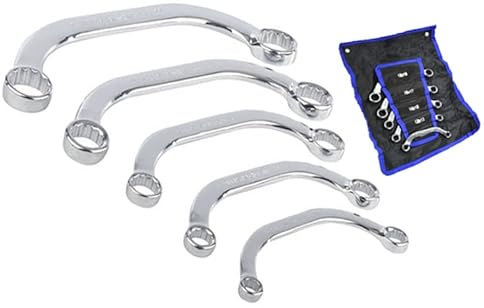 JUEGO DE LLAVES MEDIA LUNA 10-19MM CROMO VANADIO 5 PZS