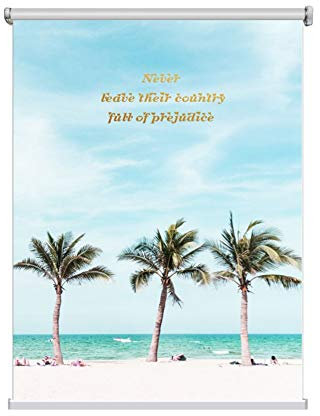 ROLLER BLINDS ZLI Verdunkelungsrollo mit gedrucktem Muster, für Schlafzimmer, Küche, Wohnzimmer, Badezimmer, Büro, 60 cm / 80 cm / 100 cm / 120 cm / 125 cm Breite (Größe: 80 x 140 cm)