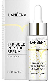 Line Rewind 24K Gold Serum Six Peptides Skin Care Anti Aging Wrinkle Lift,Sérum Lifting en Ampoule de Collagène pour Resserrer,Adoucir Peau Hydratante Raffermissante Flexible,Sérum Essence