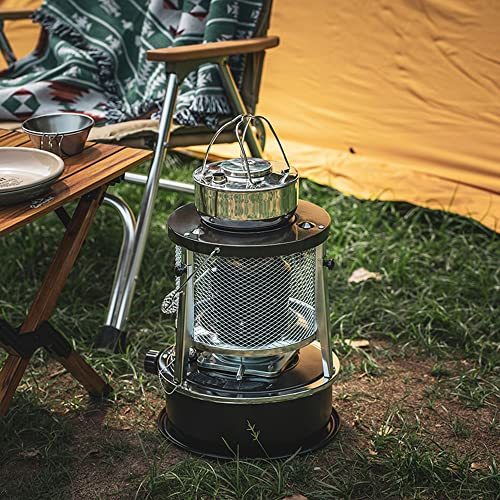 XFAK 5L Petroliumheizer Eisfischen Camping Petroleumofen Tragbare Draussen Innenräume Heizgerät Kochen Grillofen Mobiler Heizpilz Haushalt/Büro 1Stk (Color : Black)