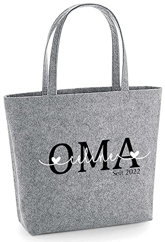 mamir home Personalisierte Einkaufstasche Oma – Geschenk für Oma – Geburtstagsgeschenk und Weihnachten – Oma Tasche mit Namen – personalisierte Geschenke Oma