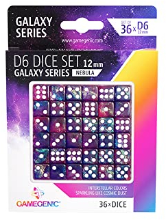 Gamegenic, Galaxy Series - Nebula - D6 Dice Set 12 mm