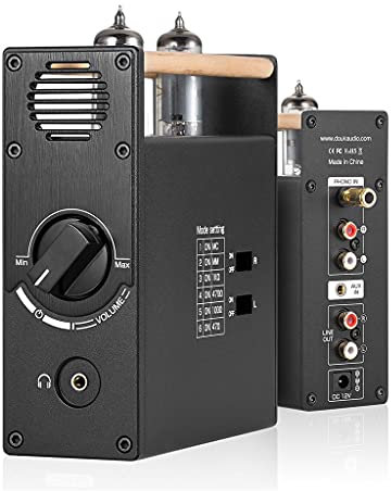 Mini Vacuum Tube Preamp MM/MC Phono Stage per Giradischi Preamplificatore Amplificatore per Cuffie da Tavolo