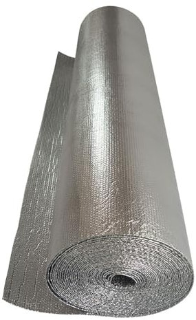 Selbstklebend Aluminisierte Isolierfolie Dämmfolie Thermofolie Doppelte Alu Luftpolsterfolie Dachisolierung Isolierungsfolie Wärmehaltung für Dächer Dachboden Garagen Wärmedämmung Kälteschutz (Size :