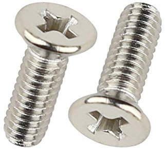 LXINMFEWY Mehrzweck 100 Teile/los Senkkopf Maschinenschraube Stahl Vernickelt M1 M1.2 M1.6 M1.7 M2 M2.5 M2.6 M3 Maschinenschrauben