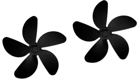 Zerodeko 2stücke Kaminventilator Zubehör Ersatzteile Für Ofenventilator Mit Hitzebeständigen Aluminiumflügeln Effiziente Wärmeverteilung Für Holzöfen Und Gasöfen Leise Und Einfache