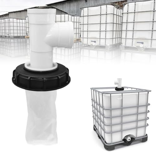 mizikuu Filtre À Couvercle IBC, Accessoires De Réservoir IBC 163 mm Lavable Couvercle De Filtre en Nylon avec Couvercle De Baril d'argile De Filtre Net pour réservoir d'eau de Pluie IBC DN 150
