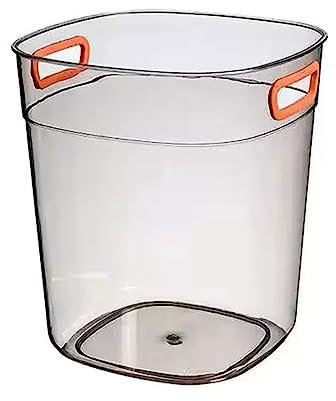 Seau à glace en acrylique gris avec poignée, refroidisseur de seau à champagne en plastique, bacs à boissons transparents épais, seau refroidisseur de vin épais pour bar, maison, fêtes pour le vi