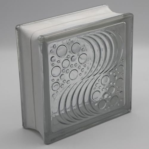 Fuchs Design Glasbausteine Ocean klar, 19x19x8 cm - 6 Stück