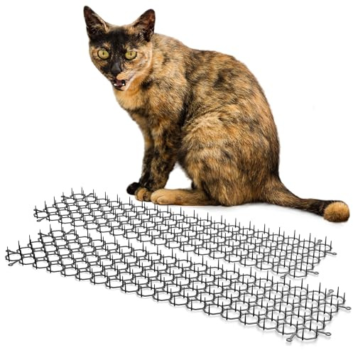 Oramics Dornengitter Tierabwehrmatte 6er Set – Effektiver Katzenschreck & Marderabwehr für Garten – Spikes Gitter gegen Katzen, Hunde & Tauben – Beetschutz & Schneckenschutz (Schwarz)