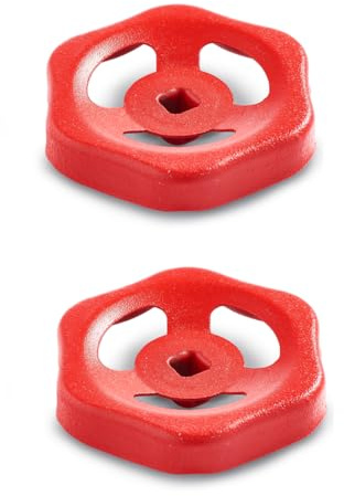 Ganter Normelemente, Blechhandrad, Ventilrad, Ventilgriff, Absperrventil, 2 Stück, GN 227.6-ST-50-V6-RT, Durchmesser 50mm, Vierkant V6