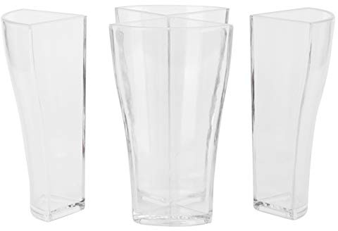 WPKD BLUEIY Transparenter Weinglas Bierkrug,Maßkrug,Biergläser,Champagnergläser,4 in 1 Acryl Bierbecher 4 teiliges Set Stabiler Bier Krug für Zuhause,Bar,Club,Partyzubehör Bierliebhaber (L)