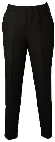 RAGNO Pantalone Donna Lungo Elastico in Vita e Tasche Laterali in Jersey Invernale Articolo D850P7 Pant.Chino Tasche, 020 Nero, XXL