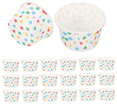 Abaodam 100pcs Dessert Bowls Ice Cream Bowls Cupcake Containers Cups Paper Ice Cream Cups Sundae Sturdy Food-Grade Paper for Parties Events and Camping