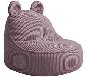 chilly pilley® Bodenkissen für Kinderzimmer Mumin Kissen Kuschelig Beanbag Sitzsack aus Cord (Puderviolett)