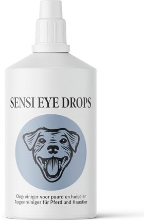 Sensipharm® Sensi Eye Drops - Augenreiniger Hund & Katze bei Tränenflecken - 100 ml | Nimmt Schmutz und Krusten rund ums Auge auf, für kurznasige Rassen, ohne Reiben