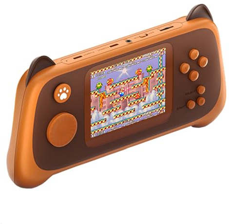 Handheld Game Console with 400 Classical FC Games Retro Mini Game Machine 3.0-Inch Color Screen Support for TV Output , Gift Birthday for Kids, Adults (Orange)