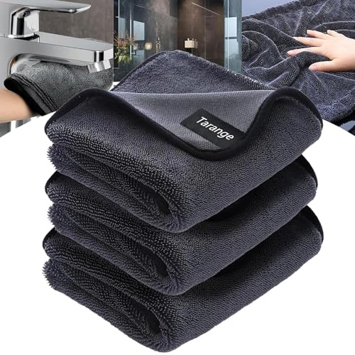Tarange Chiffon Miro France Pack de 3, Total Clean Chiffon Micro Fibre XXL, Miro France pour Cabine De Douche, Voiture, Maison(40 * 60cm)