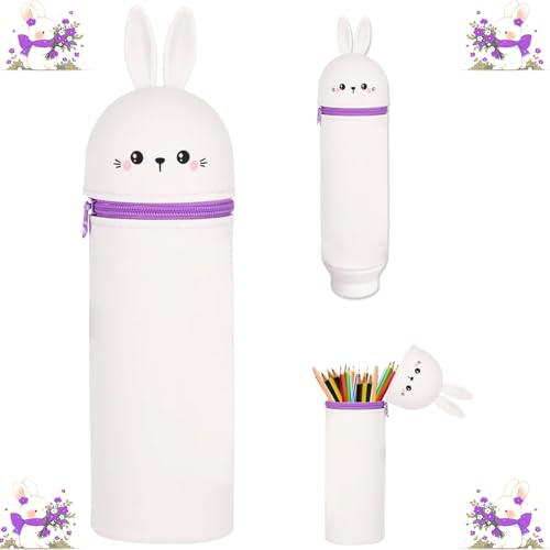 TwoduYoo Kawaii Federmäppchen aus Silikon, Wasserdicht, Ausziehbar bis 22cm | Süßes Kawaii-Federmäppchen aus 100% Silikon. Wasserdicht, leicht zu reinigen & flexibel erweiterbar auf bis zu 22 cm Höhe.