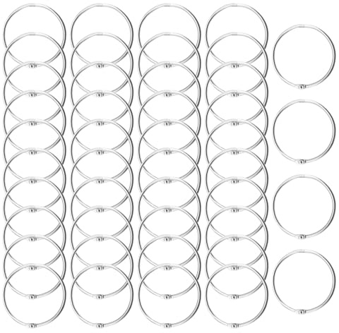 Binder Rings 30mm/1.2 inch, 40 Pack Loose Leaf Binder Rings, Metal Paper Ring, Metal Book Rings for Index Cards, Small Flash Card Rings, Notebook Rings, Keychain Key Rings