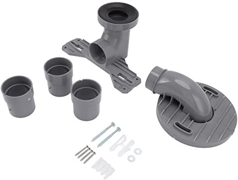 Connettore per WC con sifone, in PP spesso, resistente alla corrosione, per WC con sifone, per WC con scarico fognario, per WC monoblocco, facile da installare e durevole.