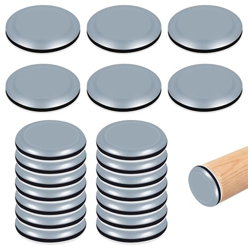 20 STK Teflongleiter Selbstklebend (Rund) Möbelgleiter Ø25mm Teppichgleiter | Möbelgleiter PTFE Teflongleiter für Parkett Fliesen Laminat | Leises Gleiten | Kratzschutz für Stühle Sofa Schwerlastmöbel